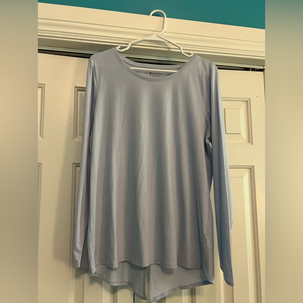Athleta Light Blue Long Sleeve Top